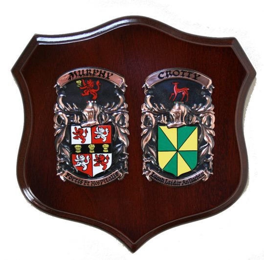 Handpainted Double Family Crest Shield (Regular 12